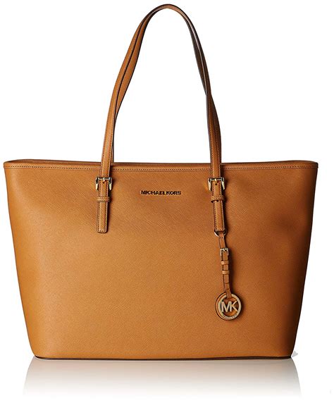 michael kors saffiano leather tote jet set|Michael Kors saffiano leather bag.